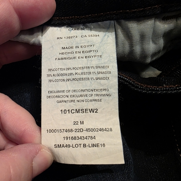 NWT Lee Womens Jeans Straight Leg Denim Blue Regular Fit Mid Rise Dark Wash 22M - Picture 9 of 11